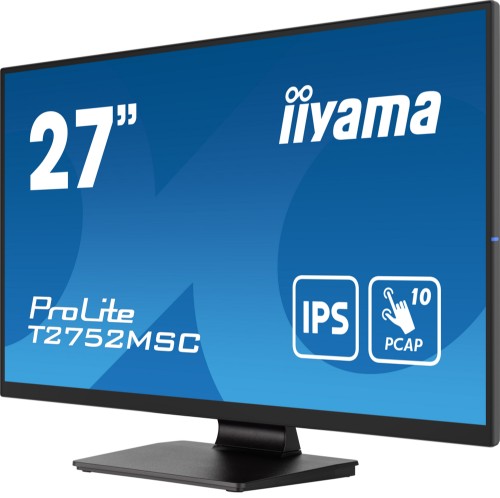 iiyama ProLite 27” Optical Bonded PCAP 10pt touchscreen monitor with IPS panel technology, edge-to-edge glass design and anti-fingerprint coating