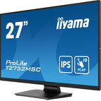 iiyama ProLite 27” Optical Bonded PCAP 10pt touchscreen monitor with IPS panel technology, edge-to-edge glass design and anti-fingerprint coating