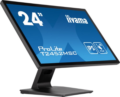 iiyama ProLite 23.8” PCAP 10pt touchscreen monitor featuring IPS panel technology, Edge-to-Edge glass design and anti fingerprint coating
