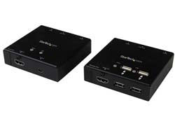 StarTech.com HDMI over CAT6 Extender with 4-port USB Hub - 165 ft (50m) - 1080p - TAA