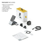 ALOGIC Matrix+ 3-in-1 Magnetic Charging Dock with Apple Watch Charger for iPhone 16-12 , Apple Watch, Airpods , Charging Station for Apple Devices with 5000mAH Wireless Power Bank & 30W Multi Country Power Adapter.