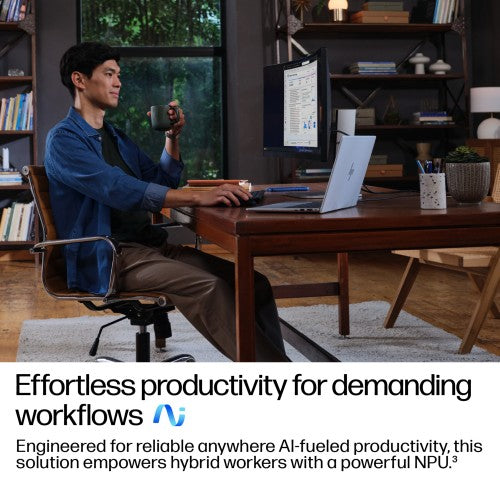 HP EliteBook 8 G1i Next Gen AI Wolf Pro Security Edition Copilot+ PC Intel Core Ultra 7 256V Laptop 35.6 cm (14") Touchscreen WUXGA 16 GB LPDDR5x-SDRAM Wi-Fi 7 (802.11be) Windows 11 Pro Silver