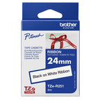 Brother TZE-R251 DirectLabel black on white textil 24mm x 4m for Brother P-Touch TZ 3.5-24mm/HSE/36mm/6-24mm/6-36mm