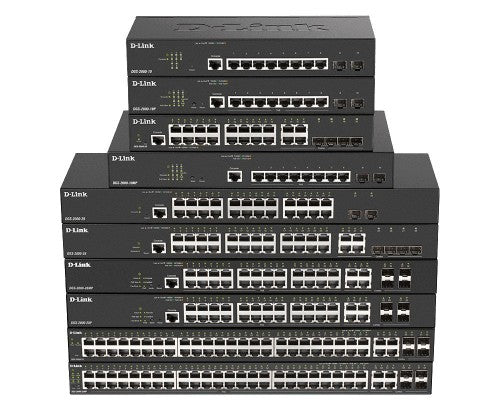 D-Link DGS-2000-10P network switch Managed L2/L3 Gigabit Ethernet (10/100/1000) Power over Ethernet (PoE) 1U Black