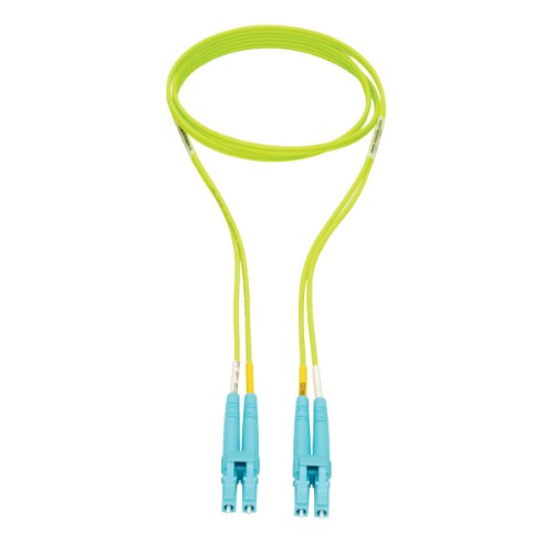Tripp Lite N820-01M-OM5 LC to LC Multimode Duplex Fiber Optics Patch Cable, 1 Meter - 100Gb, 50/125, OM5, LC/LC, Lime Green