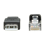 Tripp Lite U009-015-RJ45-X USB-A to RJ45 Rollover Console Cable (M/M) - Cisco Compatible, 250 Kbps, 15 ft. (4.57 m), Black