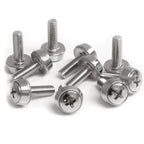 StarTech.com 100-Pack M5 12mm Screws, Mounting Screws for 19" or 10" Server Racks, Cabinets and Enclosures, Silver, TAA