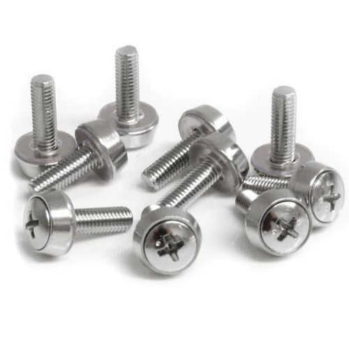 StarTech.com 100-Pack M5 12mm Screws, Mounting Screws for 19" or 10" Server Racks, Cabinets and Enclosures, Silver, TAA