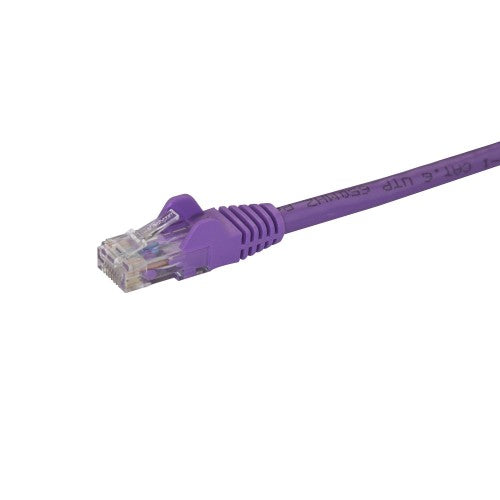 StarTech.com 75ft CAT6 Ethernet Cable - Purple CAT 6 Gigabit Ethernet Wire -250MHz 100W PoE RJ45 UTP Network/Patch Cord Snagless w/Strain Relief Individually Tested