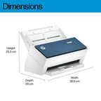 HP ScanJet Enterprise Flow 9000 s1 ADF + Sheet-fed scanner 600 x 600 DPI A3 Blue, White