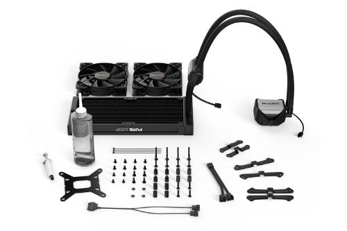 be quiet! Pure Loop 240mm All In One CPU Water Cooling, 2 X 240mm PWM Fan, For Intel Socket: 1200 / 2066 / 115X / 2011(-3) square ILM; For AMD Socket: AMD: AM4 / AM3(+)