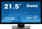 iiyama ProLite 21.5” 10pt Optical Bonded PCAP touchscreen monitor with IPS panel technology, edge-to-edge glass design, anti-fingerprint coating and metal housing