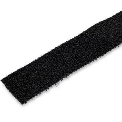 StarTech.com 50ft (15.2m) Hook and Loop Roll, Black, Cut-to-Size Reusable Cable Ties, Bulk Industrial Wire Fastener Tape, Adjustable Fabric Wraps, Reusable Self Gripping Cable Management Straps