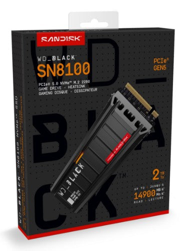 SanDisk Black WD_BLACK™ SN8100 NVMe™ SSD POWERED BY 2 TB, [With Heatsink]