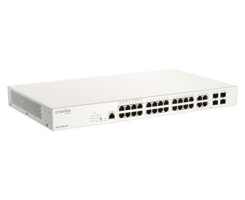 D-Link 28-Port Gigabit PoE+ Nuclias Smart Managed Switch including 4x 1G Combo Ports, 193W