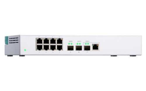 QNAP QSW-308-1C network switch Unmanaged Gigabit Ethernet (10/100/1000) White