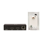 Tripp Lite B127A-1A1-BHFH HDMI over Cat6 Extender Kit, Box Transmitter/Wall Plate Receiver, 4K 60 Hz, 4:4:4, IR, PoC, HDR, HDCP 2.2, 230 ft., TAA