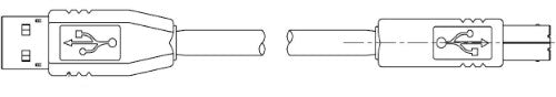 Zebra 105850-028 USB cable USB 2.0 1.8 m USB A USB B