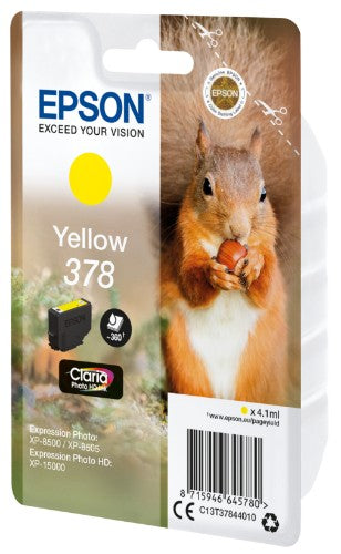 Epson C13T37844010/378 Ink cartridge yellow, 360 pages 4,1ml for Epson XP 15000/8000