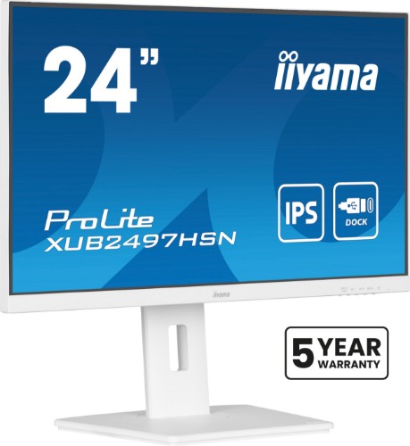 iiyama ProLite 24" IPS technology panel with USB-C dock and RJ45 (LAN)