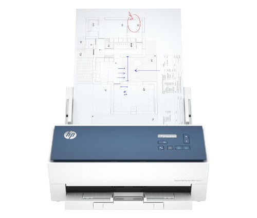 HP ScanJet Enterprise Flow 9000 s1 ADF + Sheet-fed scanner 600 x 600 DPI A3 Blue, White