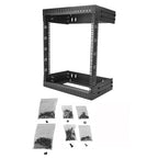 StarTech.com 12U 19" Wall Mount Network Rack - Adjustable Depth 12-20" 2 Post Open Frame Server Room Rack for AV/Data/ IT Communication/Computer Equipment/Switch w/Cage Nuts & Screws
