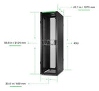 APC NetShelter SX Server Rack Gen 2, 45U, 2124H x 600W x 1070D mm, with Sides, Black