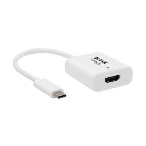 Tripp Lite U444-06N-HD8KW USB-C to HDMI Adapter (M/F) - 8K, HDR, 4:4:4, HDCP 2.3, White