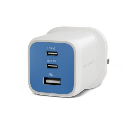 Targus HyperJuice Flex 65W GaN Laptop, Smartphone, Headset, Portable gaming console Blue, White AC Indoor
