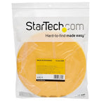 StarTech.com 25ft (7.6m) Hook and Loop Roll, Yellow, Cut-to-Size Reusable Cable Ties, Bulk Industrial Wire Fastener Tape, Adjustable Fabric Wraps, Reusable Self Gripping Cable Management Straps