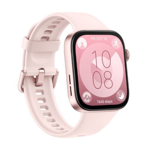 Huawei WATCH Fit 3 4.62 cm (1.82") AMOLED 43.2 mm Digital 408 x 480 pixels Touchscreen Pink Wi-Fi GPS (satellite)