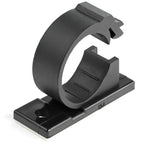 StarTech.com 100 Adhesive Cable Management Clips Black - Network/Ethernet/Office Desk/Computer Cord Organizer - Sticky Cable/Wire Holders - Nylon Self Adhesive Clamp UL/94V-2 Fire Rated - TAA
