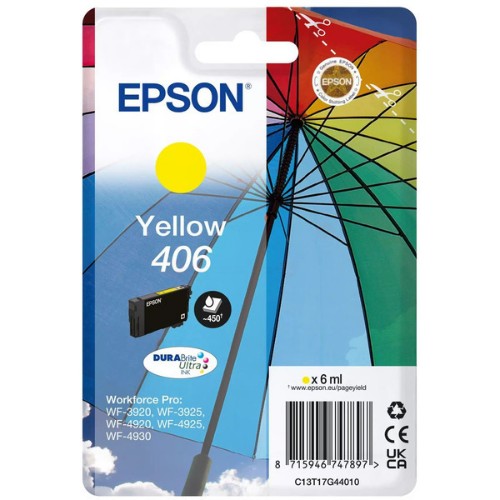 Epson C13T17G44010/406 Ink cartridge yellow 6ml for Epson  WF-3920