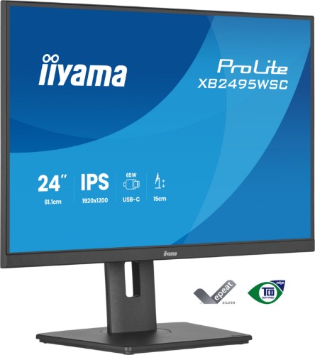 iiyama ProLite XB2495WSC-B1 computer monitor 61.2 cm (24.1") 1920 x 1200 pixels WUXGA LED Black
