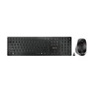CHERRY DW 9500 SLIM keyboard Mouse included Universal RF Wireless + Bluetooth QWERTZ Swiss Black, Grey