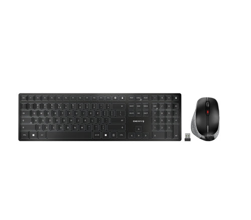 CHERRY DW 9500 SLIM keyboard Mouse included Universal RF Wireless + Bluetooth QWERTZ Swiss Black, Grey