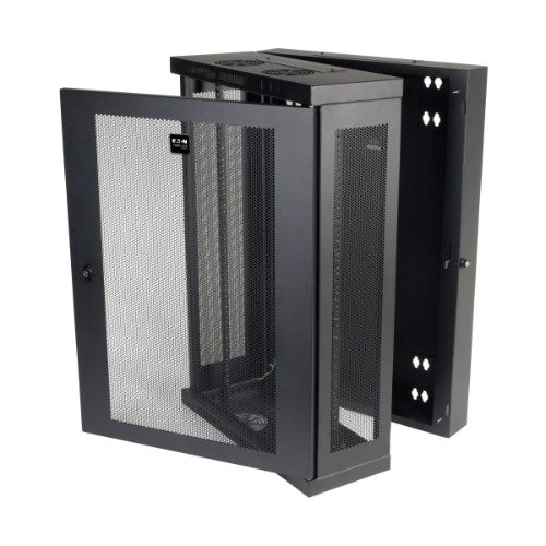 Tripp Lite SRW18US13 SmartRack 18U Low-Profile Patch-Depth Wall-Mount Half-Height Rack Enclosure, Hinged Back