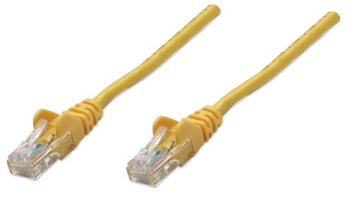 Intellinet Network Patch Cable, Cat5e, 3m, Yellow, CCA, U/UTP, PVC, RJ45, Gold Plated Contacts, Snagless, Booted, Lifetime Warranty