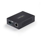 StarTech.com 10GbE Multi-Gigabit SFP+ Fiber Media Converter, 10G/5G/2.5G/1G/100M RJ-45 to 10GBASE-X SFP+, Single-Mode, Multi-Mode, 16K Jumbo Frames, TAA Compliant
