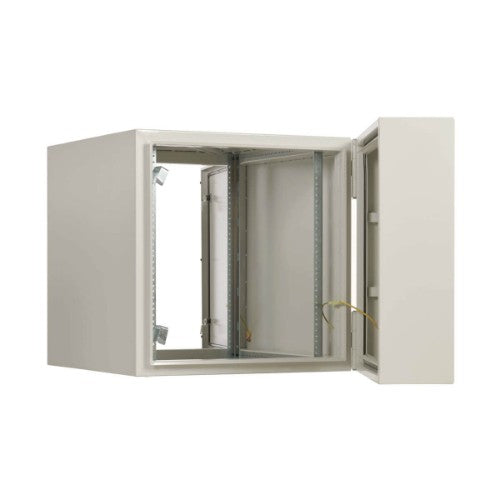 Tripp Lite SRN4G12USDP SmartRack Industrial Enclosure with Lock - NEMA 4, Wall Mount, Metal Construction, Hinged Back, 32 in. Depth, 12U, Gray