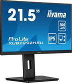iiyama ProLite 21.5” IPS technology panel with height adjustable stand and 100Hz refresh rate