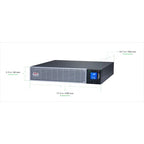 APC Easy UPS On-Line, 2000VA, Lithium-ion, Rack/Tower 2U, 230V, 6 IEC C13 outlets, Intelligent Card Slot, W/ rail kit