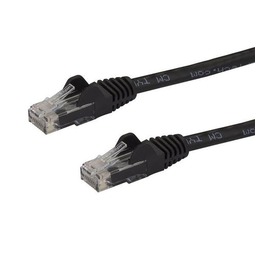 StarTech.com 1.5m CAT6 Ethernet Cable - Black CAT 6 Gigabit Ethernet Wire -250MHz 100W PoE RJ45 UTP Network/Patch Cord Snagless w/Strain Relief Individually Tested