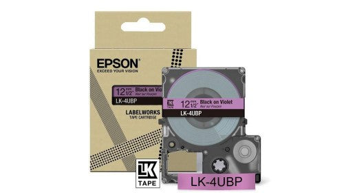 Epson C53S672101/LK-4UBP DirectLabel-etikettes black on violet 12mm x 8m for Epson LabelWorks LW-C 410/610