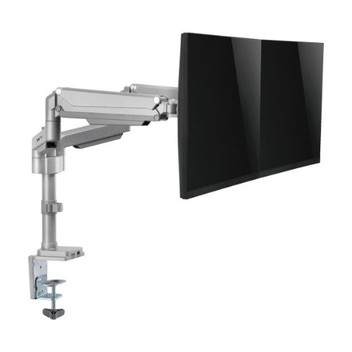 Tripp Lite DDR1732DAL Dual-Display Gas-Arm Mount for 13” to 34” Monitors - Clamp or Grommet, USB, Audio Ports