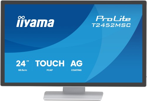 iiyama T2452MSC-W2AG computer monitor 61 cm (24") 1920 x 1080 pixels Full HD LED Touchscreen White