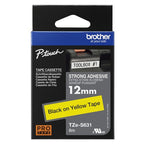 Brother TZE-S631 DirectLabel black on yellow extra strong Laminat 12mm x 8m for Brother P-Touch TZ 3.5-18mm/6-12mm/6-18mm/6-24mm/6-36mm
