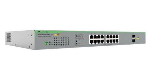 Allied Telesis AT-GS950/18PS-V2-50 network switch Unmanaged Gigabit Ethernet (10/100/1000) Power over Ethernet (PoE) Grey
