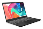 MSI Modern 15 H C2RMG-281UK Intel Core 7 240H Laptop 39.6 cm (15.6") Full HD 16 GB DDR4-SDRAM 512 GB SSD Wi-Fi 6E (802.11ax) Windows 11 Home Black