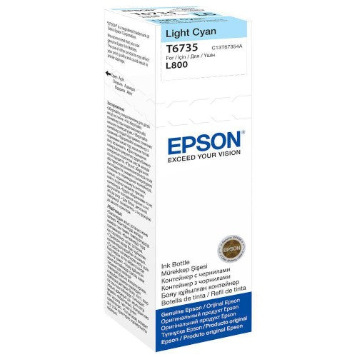 Epson C13T67354A/T6735 Ink bottle light cyan, 1.8K pages 70ml for Epson L 800
